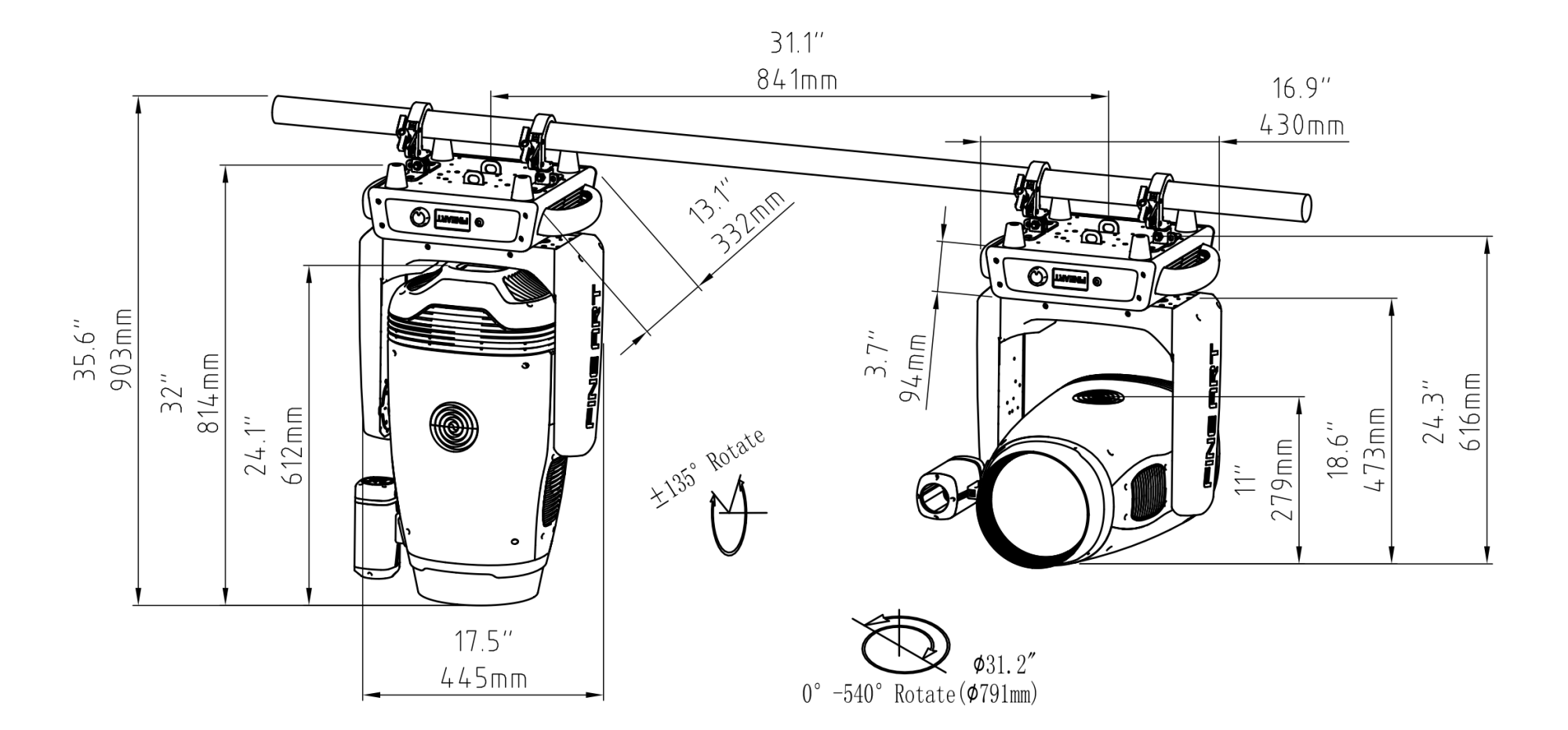 910395210197 FINE 1700LC ISPOT LED Dimension drawing-模型_00(1)